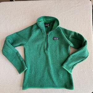 Patagonia Women’s Better Sweater Green 1/4 zip Size Small